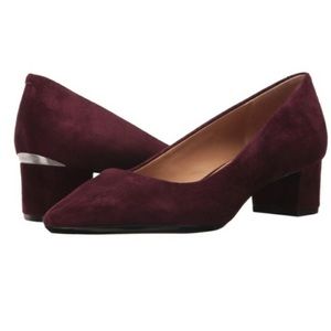 Calvin Klein Genoveva Suede Block Heel Pumps